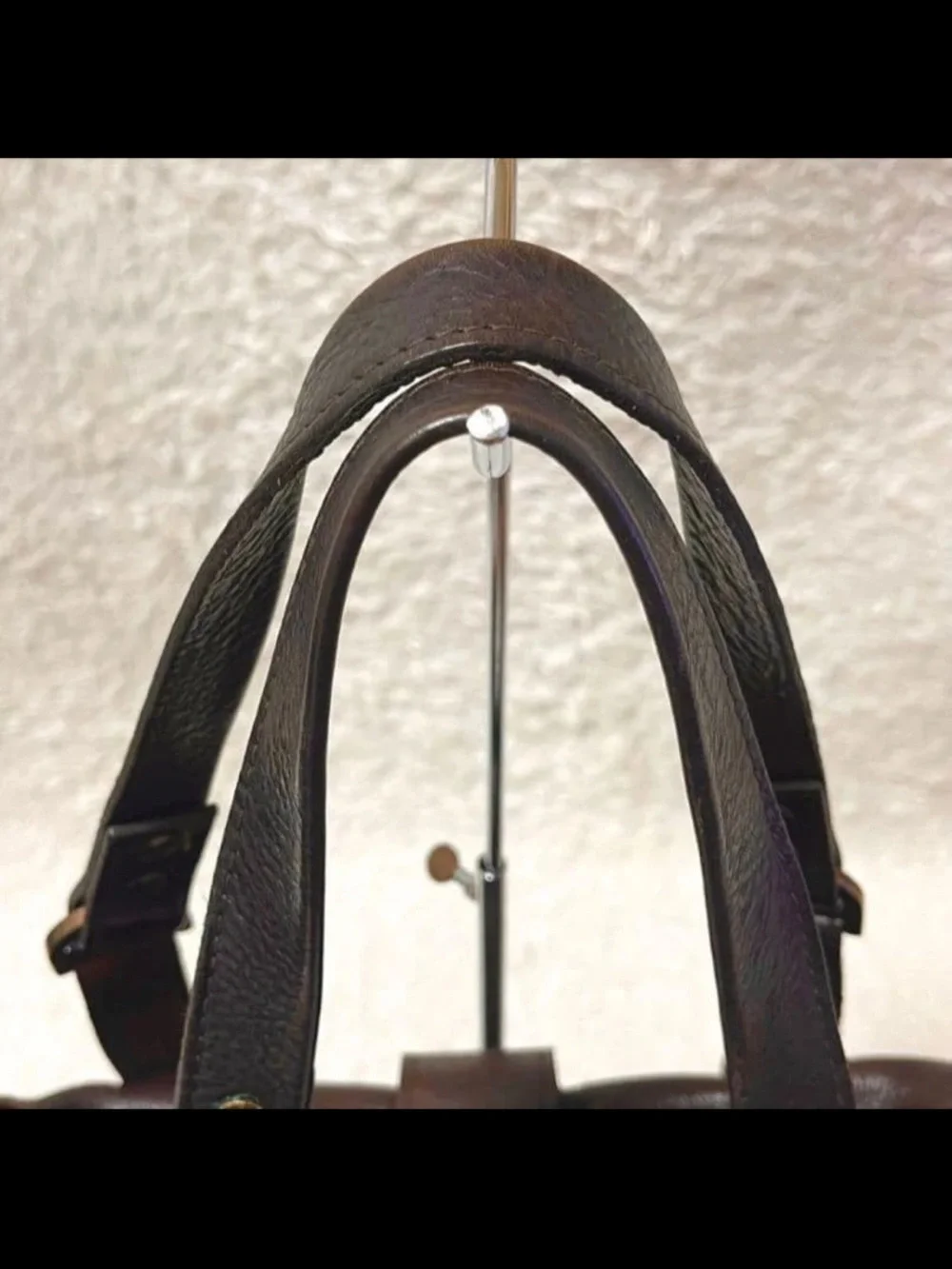 Mulberry Dark Brown Leather Shoulder Tote with Buckle Strap